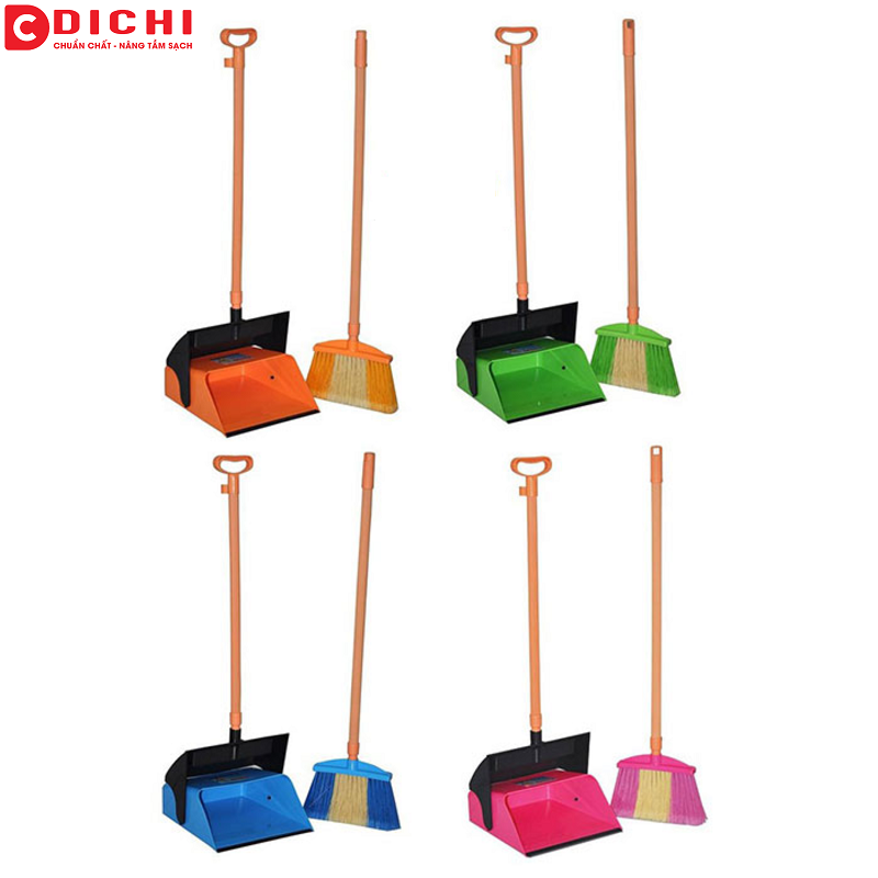 Bộ chổi + ky hốt rác Lion Star có cán - DP-16