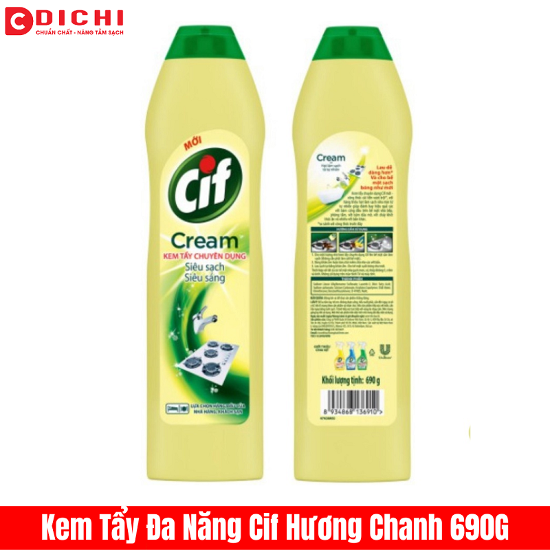 Kem tẩy đa năng nhà bếp CIF chanh vàng 690g