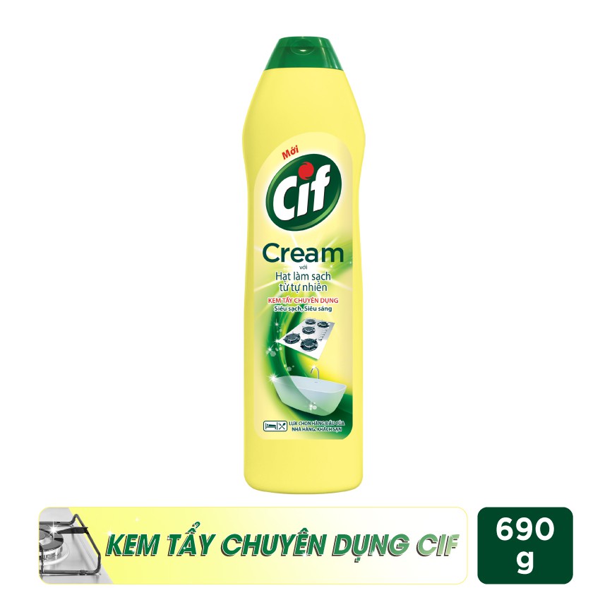 Kem tẩy đa năng nhà bếp CIF chanh vàng 690g