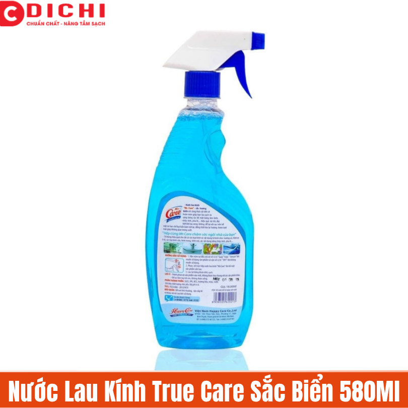 Nước Lau Kính True Care Sắc Biển 580Ml