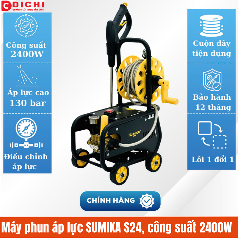 Máy phun áp lực SUMIKA S24, công suất 2400W