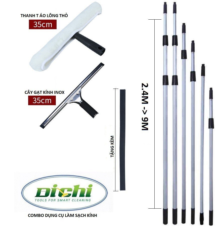 Cây nối dài lau kính 9M