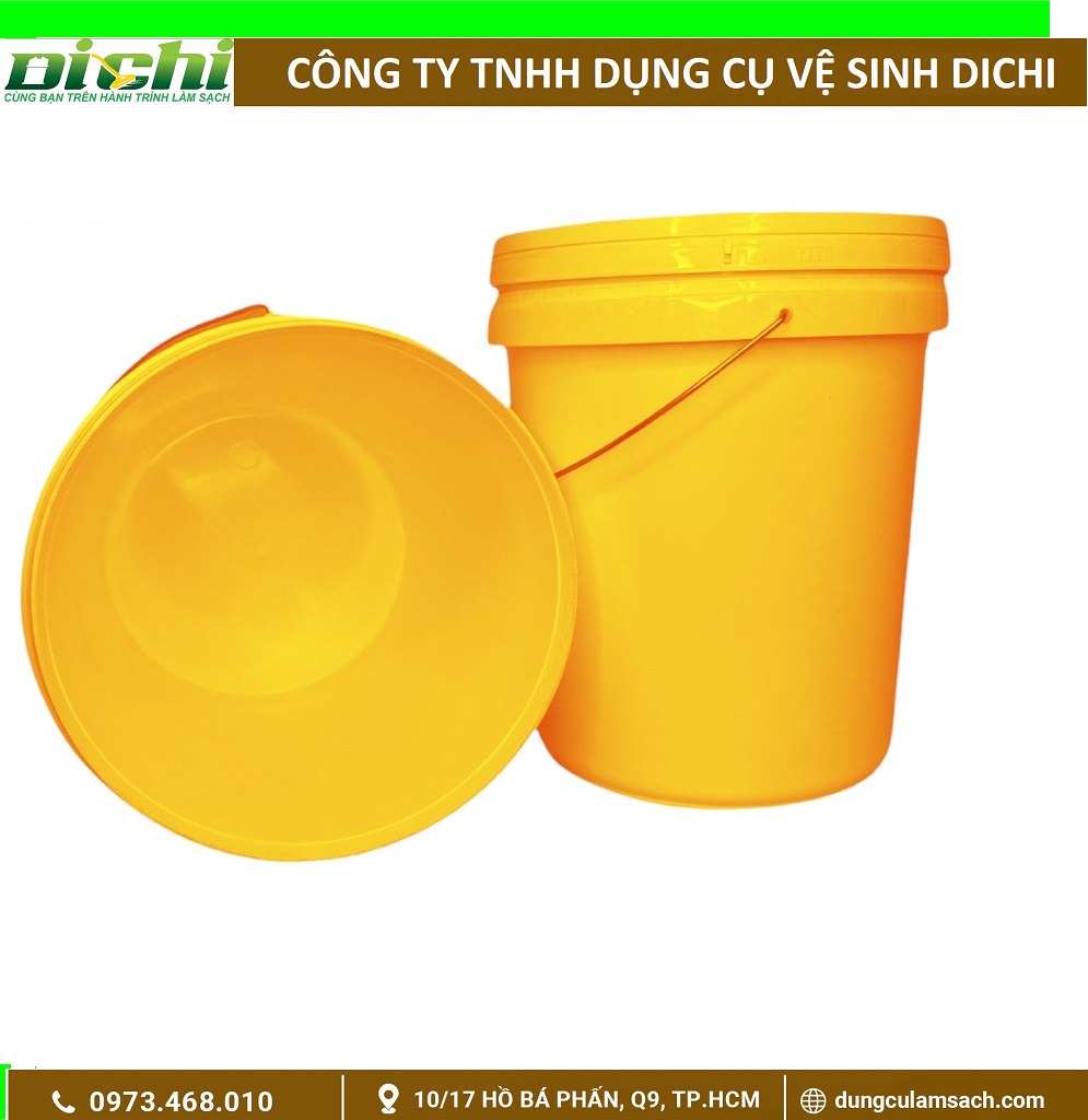 Xô nhựa vàng 10L