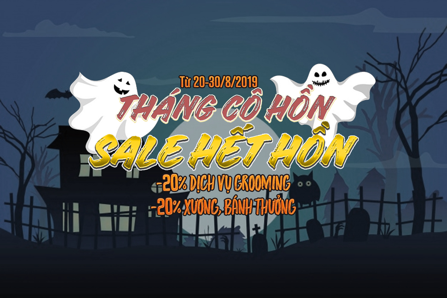 👻 Tháng cô hồn, SALE hết hồn! với Kún Miu pet shop & Grooming