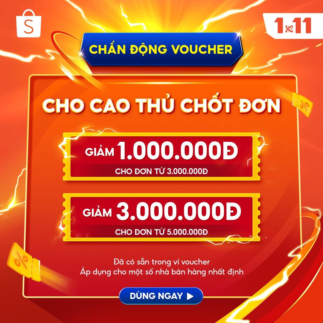 1.11 TIỆC SALE MỞ MÀN - TUNG VOUCHER BẠT NGÀN
