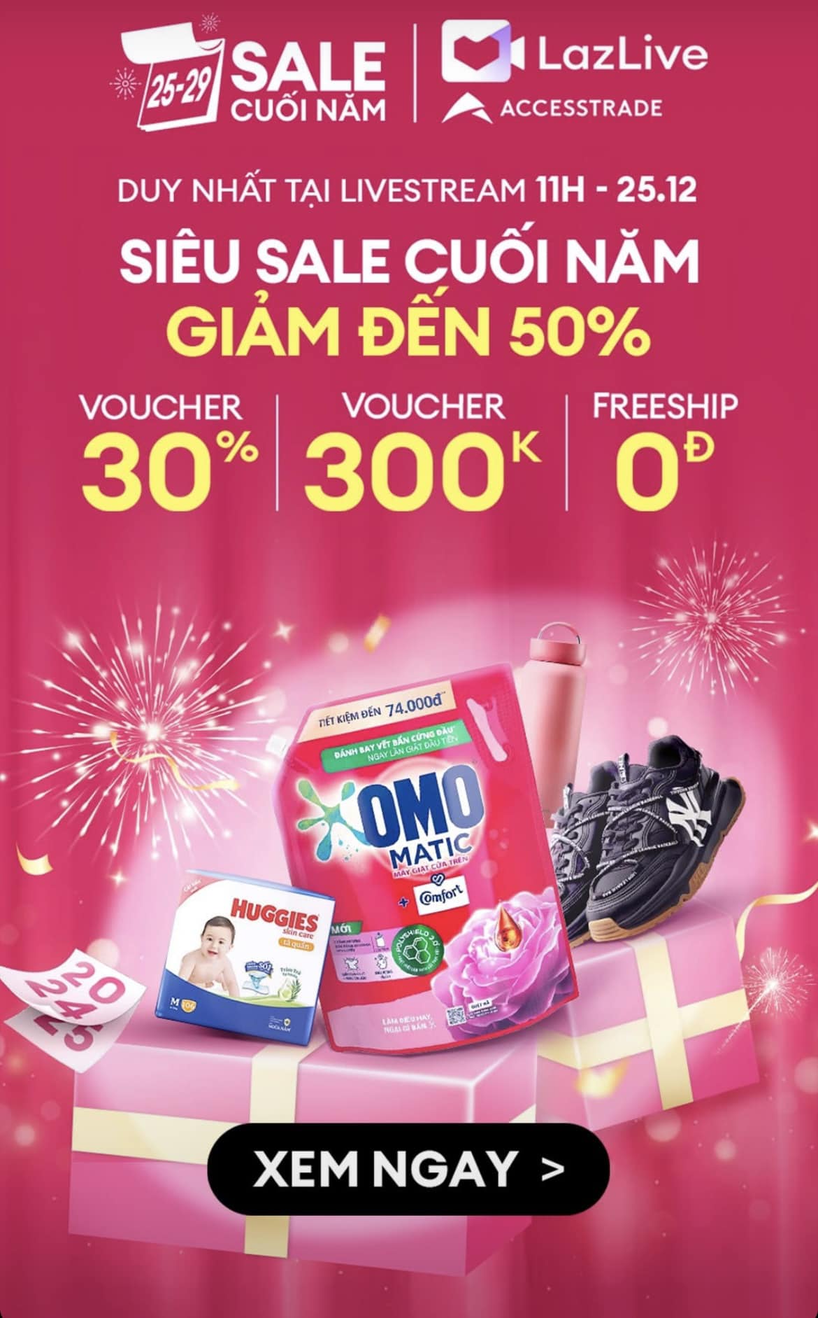 ĐÓN GIÁNG SINH SALE LINH ĐÌNH CÙNG LAZADA