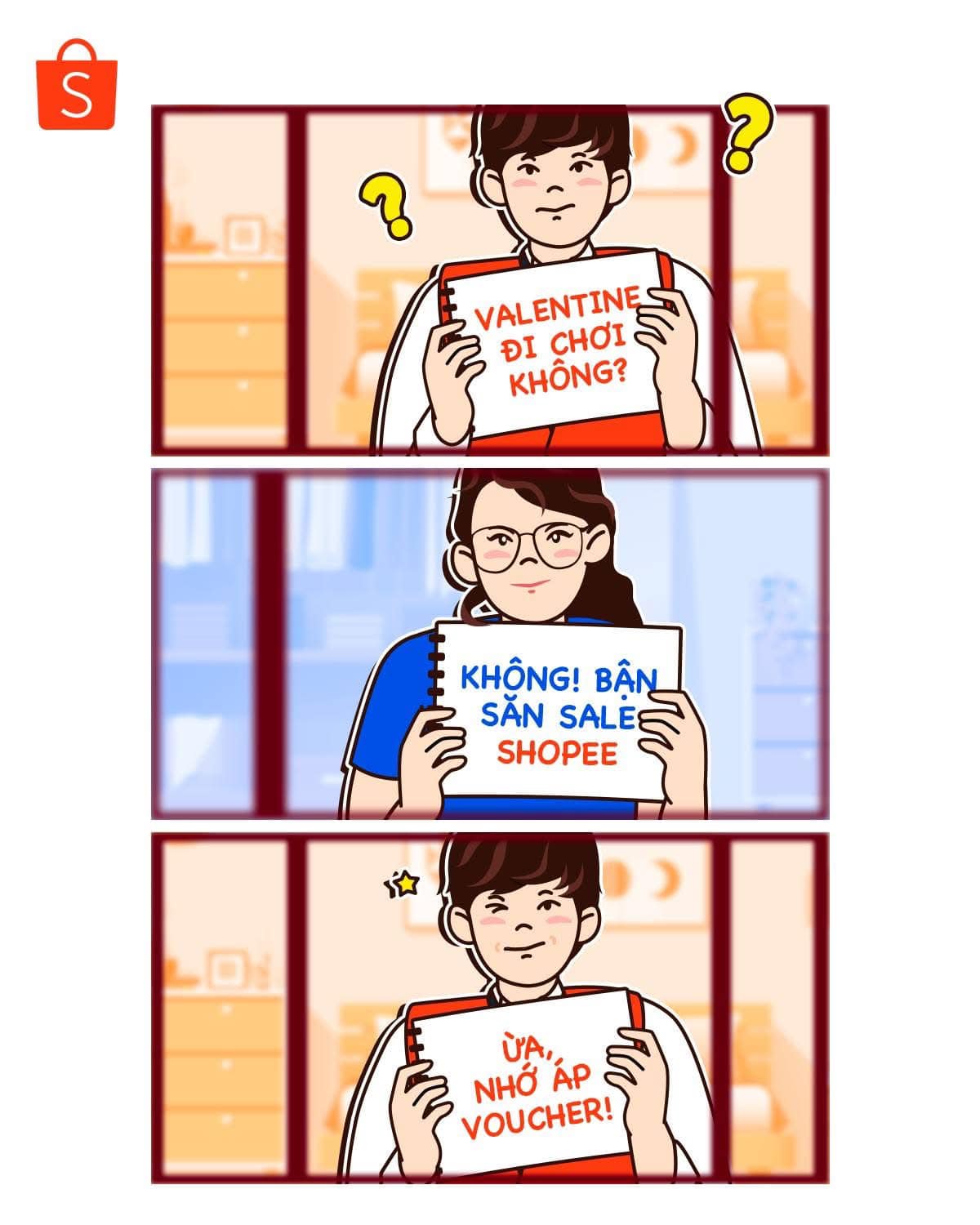 Valentine Shopee mặc kệ đúng sai