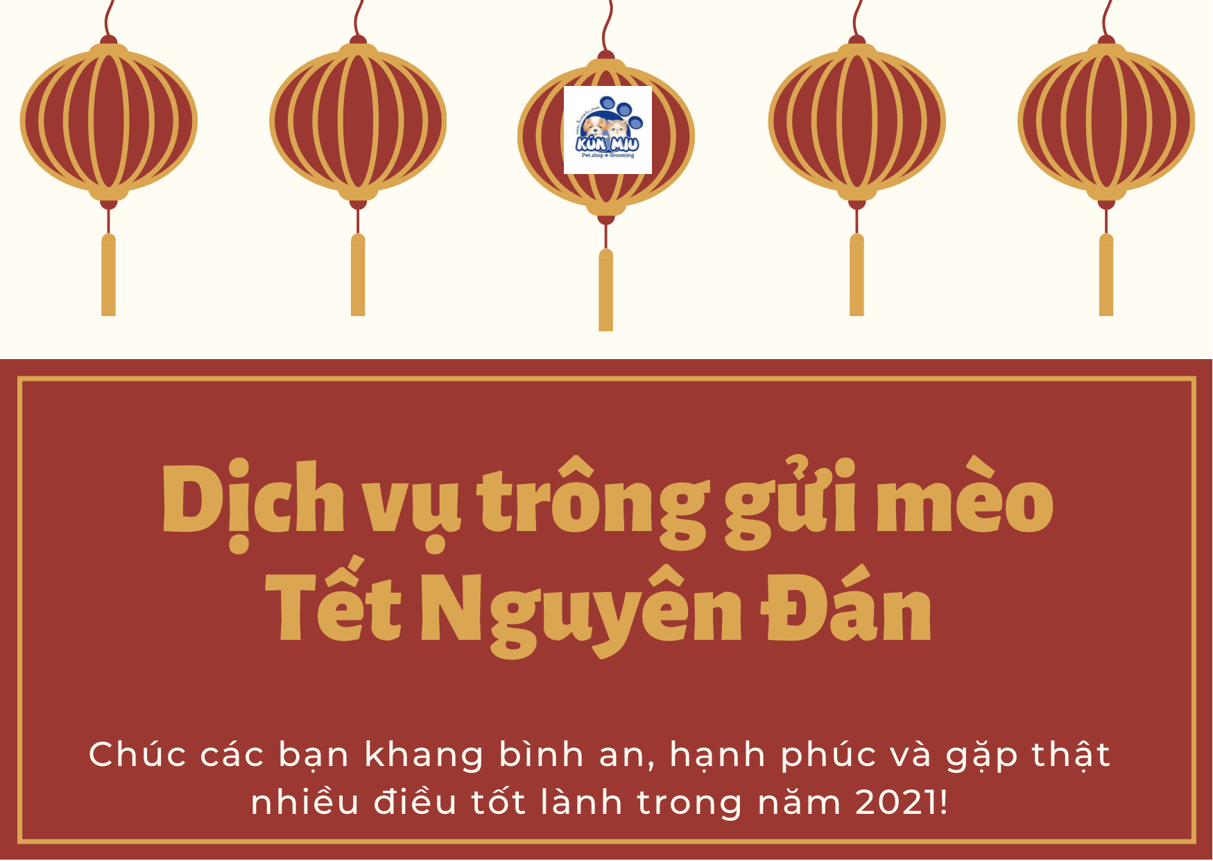 Dịch vụ trông gửi mèo Tết Nguyên Đán 2021