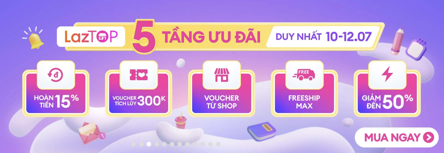 ƯU ĐÃI 5 TẦNG THÁNG 7 CÙNG LAZADA