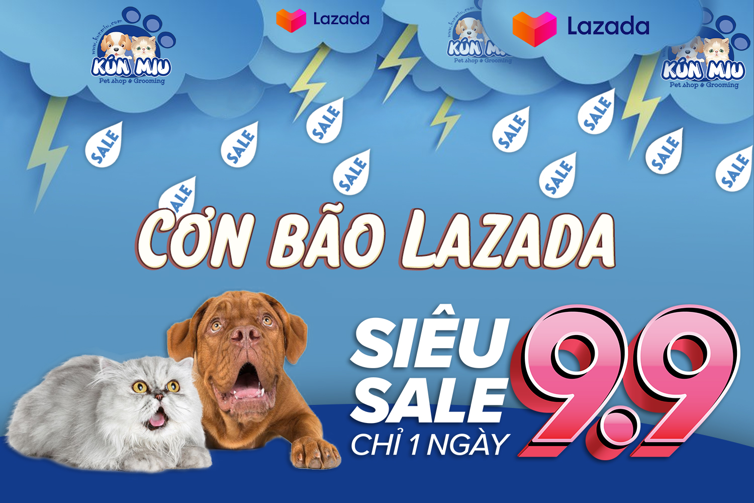 Ngày SIÊU SALE 9.9 với Kún Miu pet shop trên Lazada