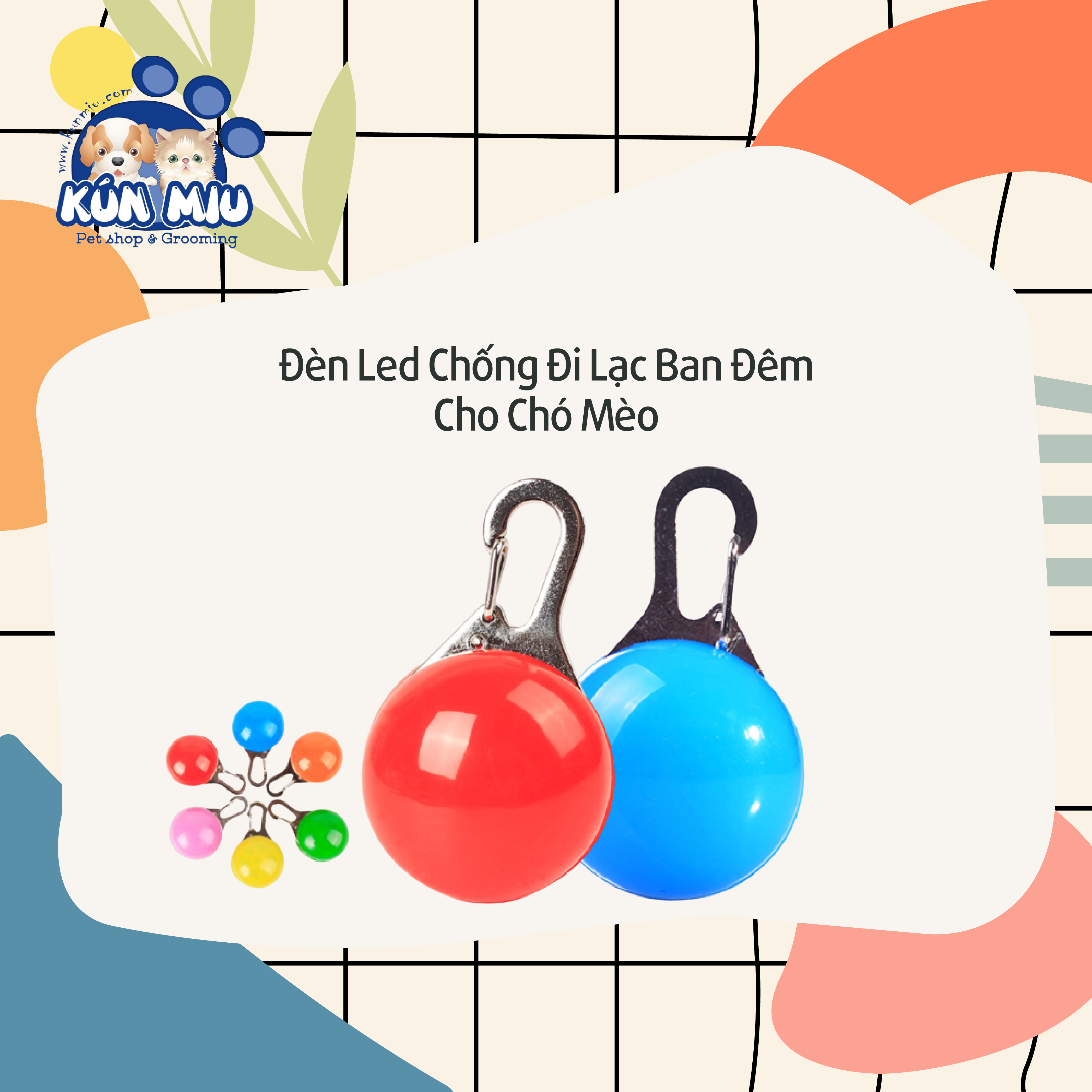 Đèn led chống đi lạc ban đêm cho chó mèo