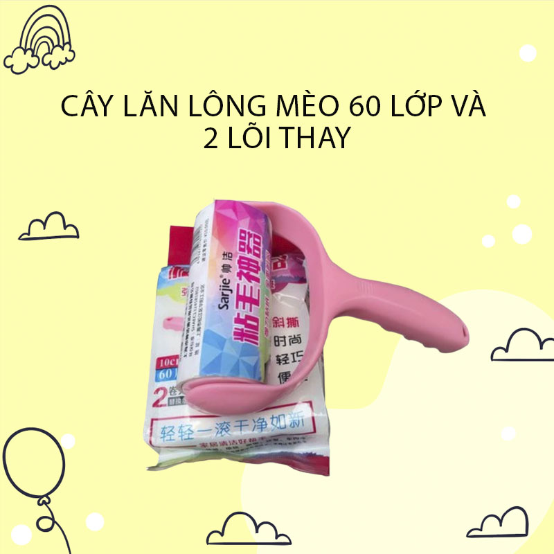 Cây lăn lông mèo 60 lớp và 2 lõi thay