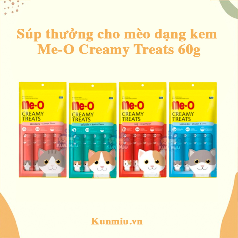 Súp thưởng cho mèo dạng kem Me-O Creamy Treats 60g