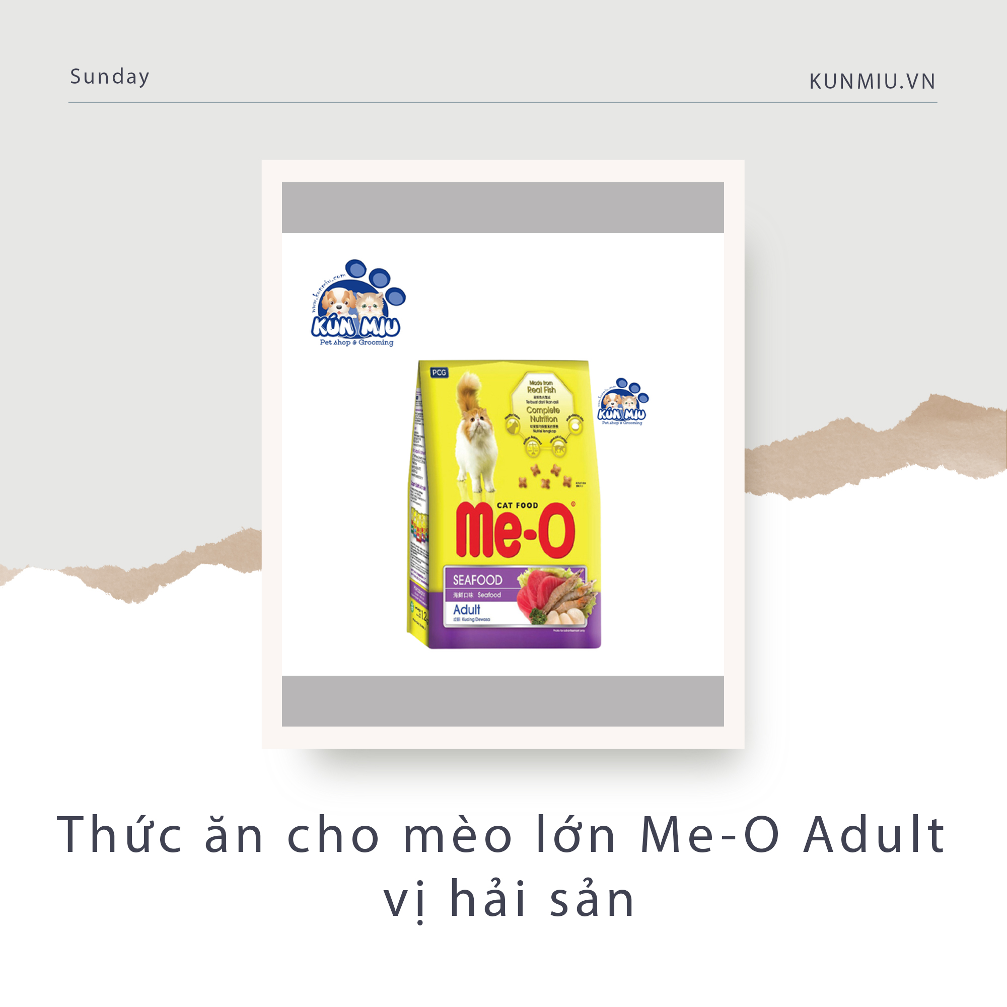 Thức ăn cho mèo lớn Me-O Adult vị Hải Sản