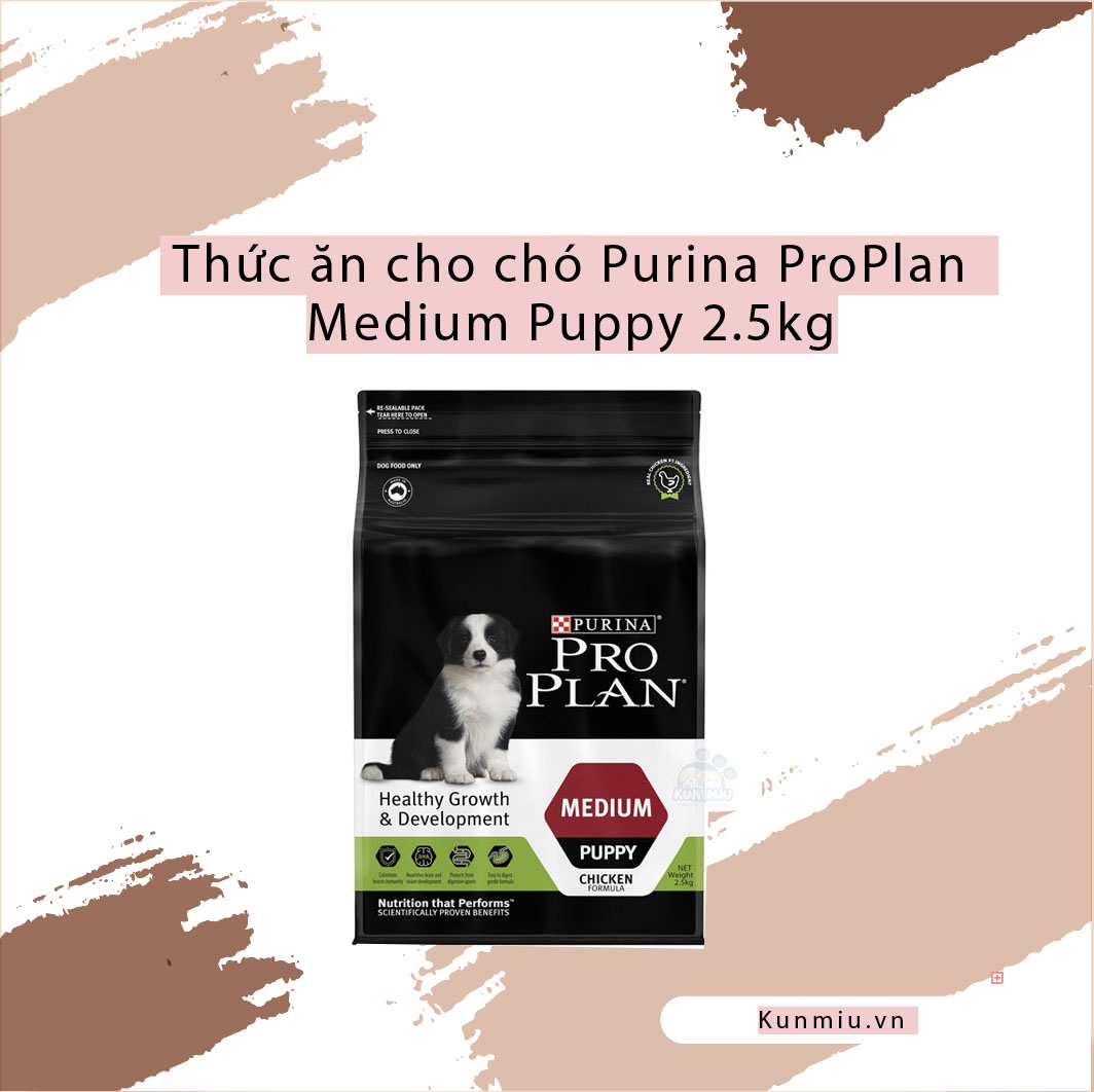 Thức ăn cho chó Purina ProPlan Medium Puppy 2.5kg