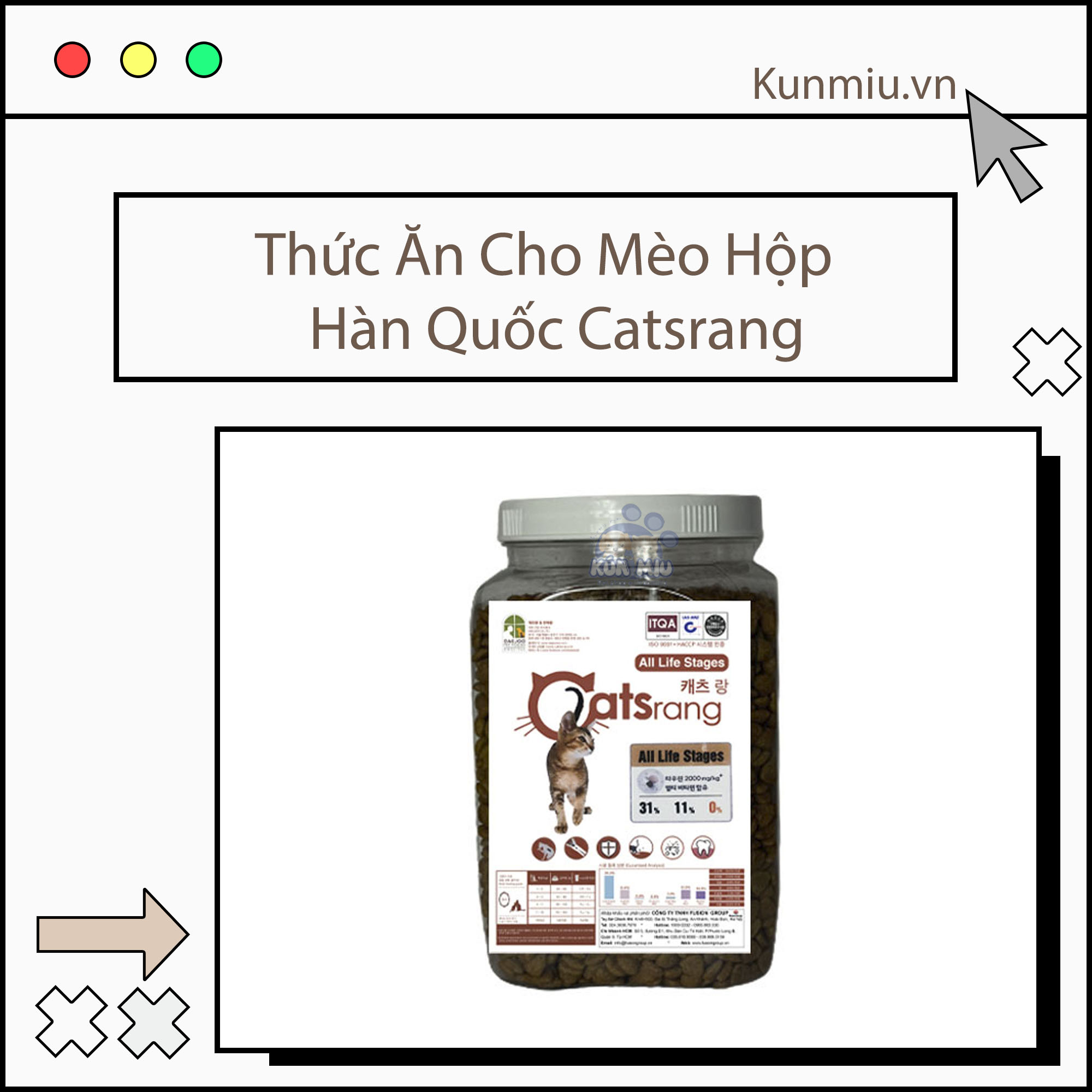 Thức ăn cho mèo Hàn Quốc Catsrang