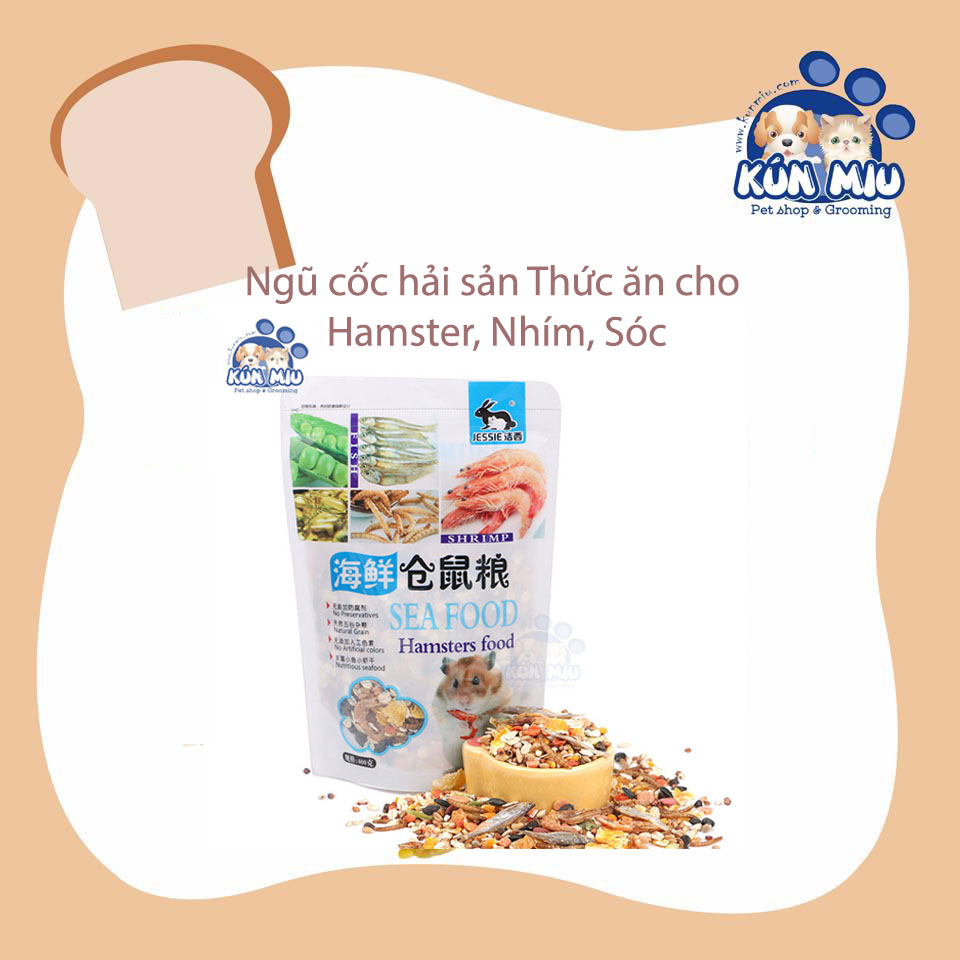 Ngũ cốc hải sản Thức ăn cho Hamster, Nhím, Sóc