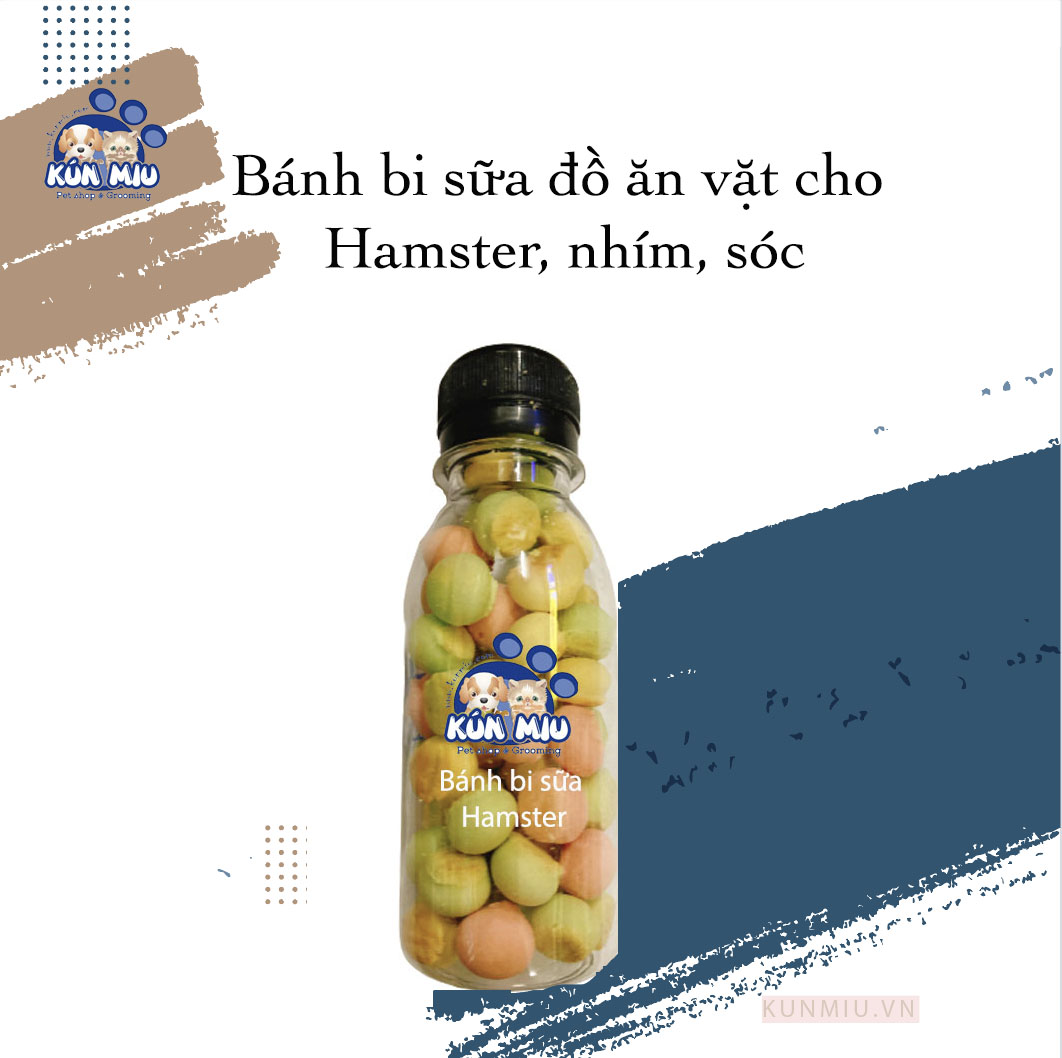 Bánh bi sữa đồ ăn vặt cho Hamster, nhím, sóc