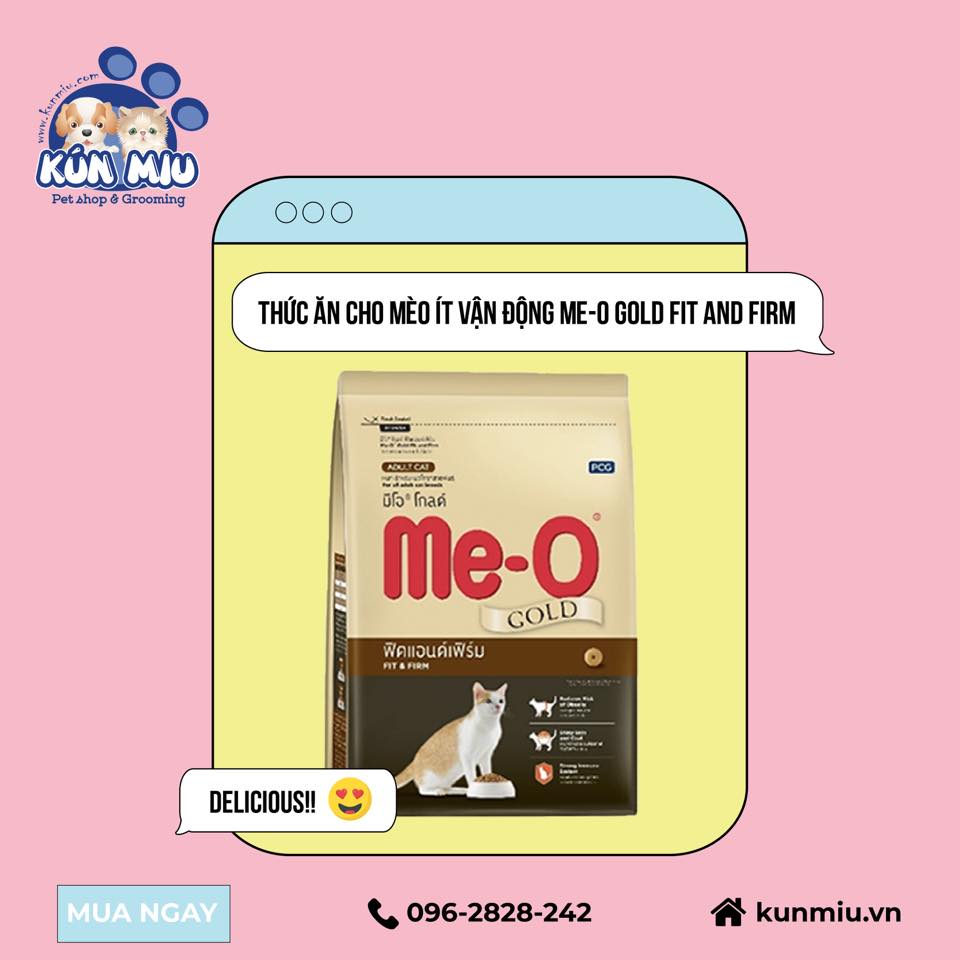 Thức ăn cho mèo ít vận động Me-o Gold Fit and Firm