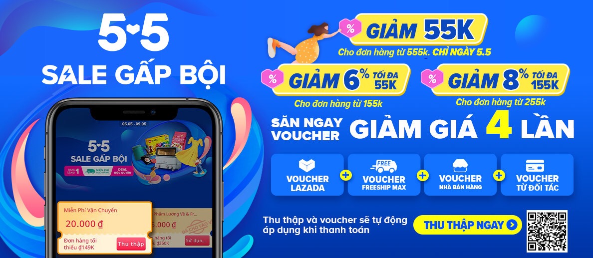 Lazada 5/5 Sale gấp bội