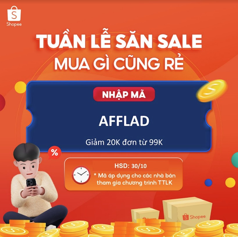 SHOPEE SALE CUỐI THÁNG 