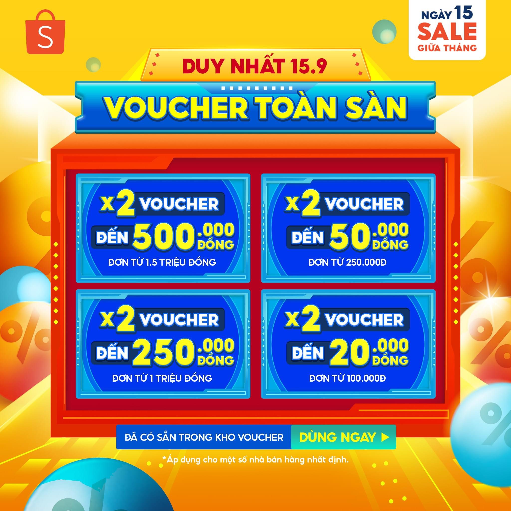 NGÀY 15 SHOPEE SALE GIỮA THÁNG