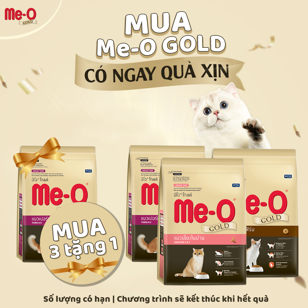 MUA 3 TẶNG 1 ME-O GOLD