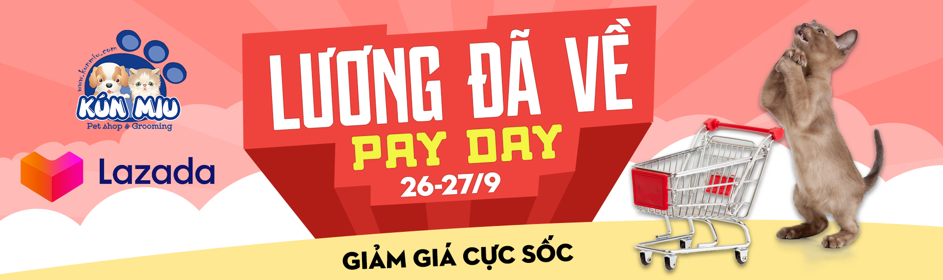 PAY DAY Tháng 9 - Kún Miu Sale cực sốc khi lương đã về trên Lazada