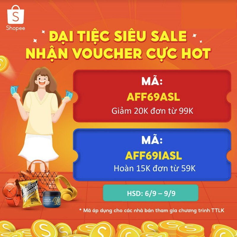 Đại tiệc siêu sale tháng 9 cùng Shopee