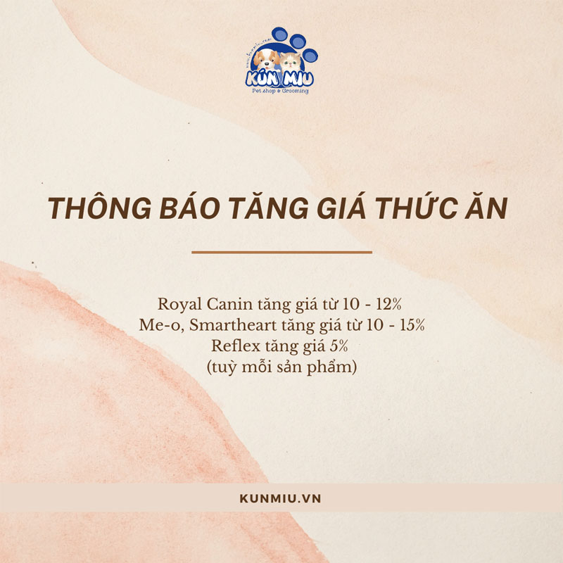 Thông báo tăng giá