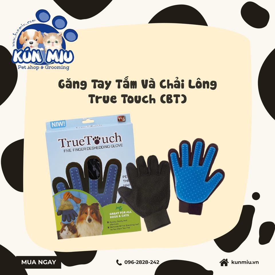 Găng tay tắm và chải lông True touch  