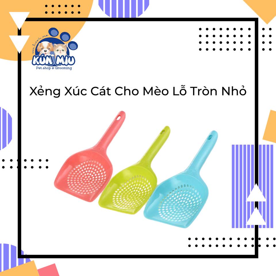 Xẻng xúc cát cho mèo lỗ tròn nhỏ