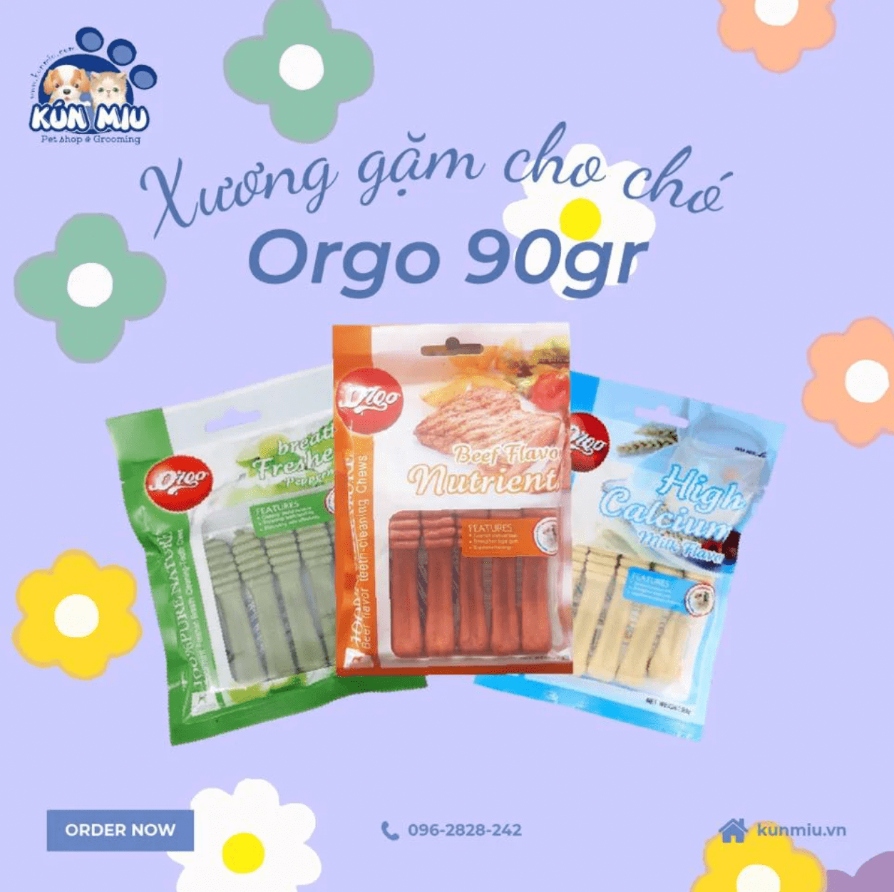 Xương gặm cho chó Orgo 90gr