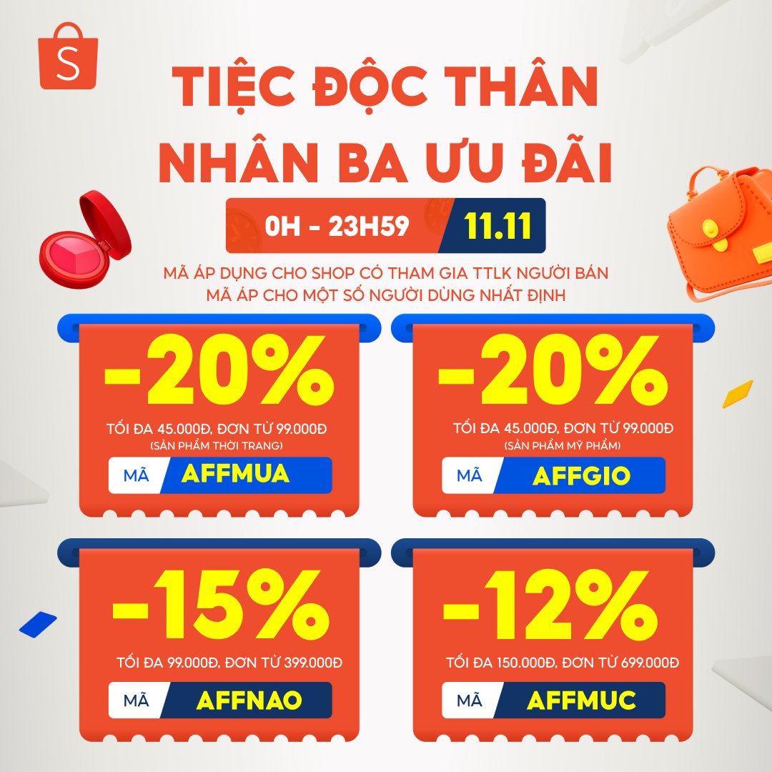 BÙNG NỔ 11.11 VOUCHER BAO LA