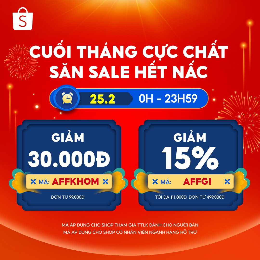 SHOPEE GIẢM SÂU SAU TẾT TRÊN 50%