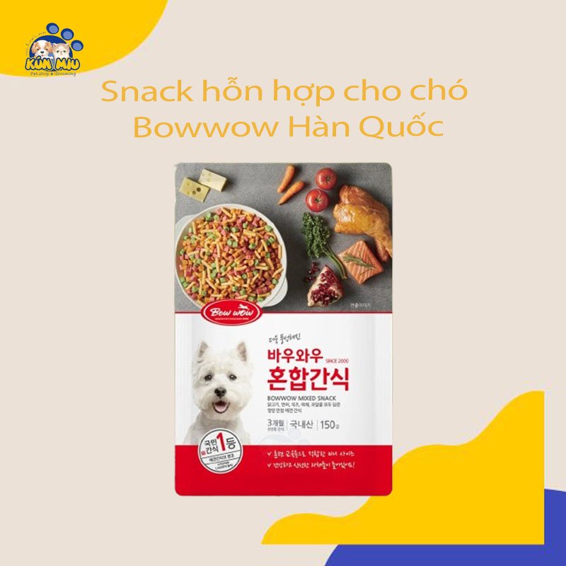 Snack hỗn hợp cho chó Bowwow Hàn Quốc