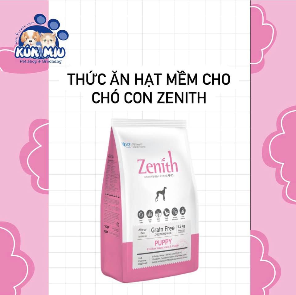 Thức ăn hạt mềm cho chó con Zenith