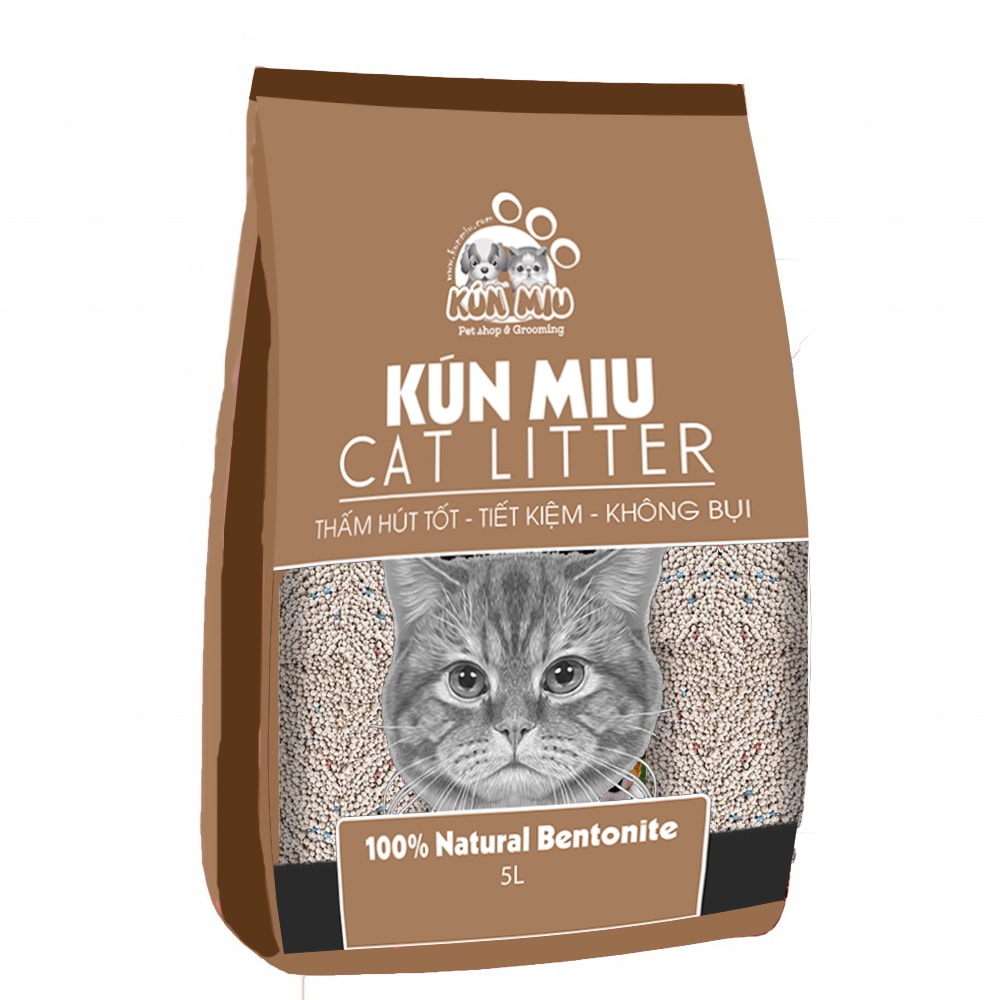 Cát vệ sinh Kún Miu hương cà phê 5L