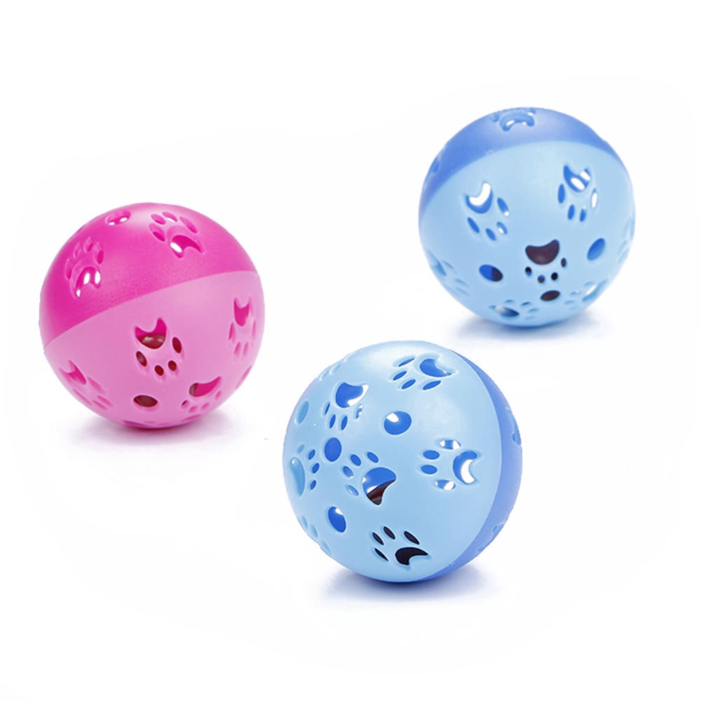 Đồ chơi bóng chuông nhựa cho mèo (màu ngẫu nhiên) (bcn)