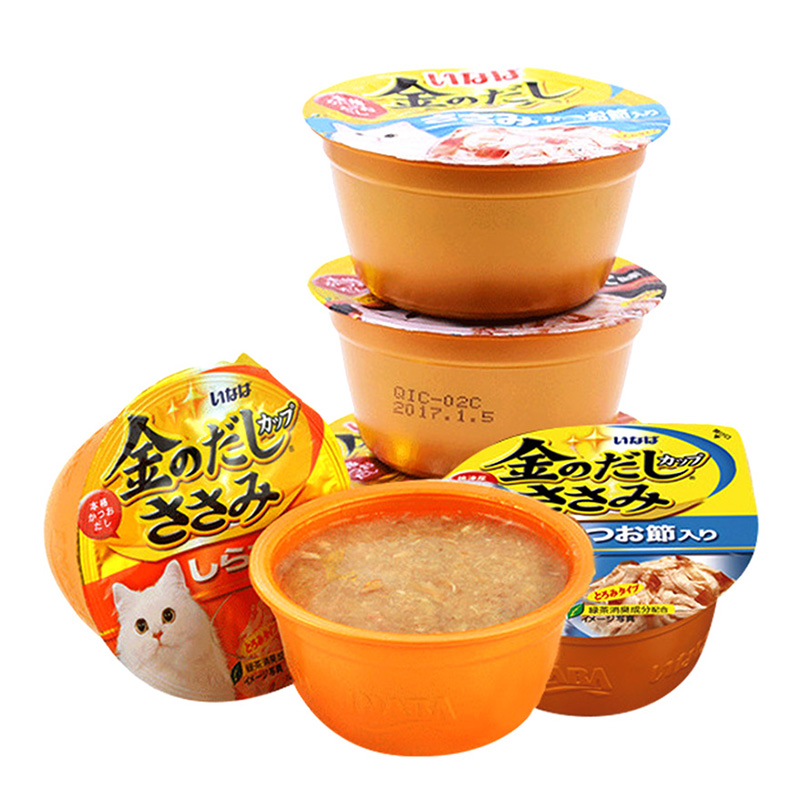 Pate cho mèo Inaba Kin no Dashi hộp nhựa 80g