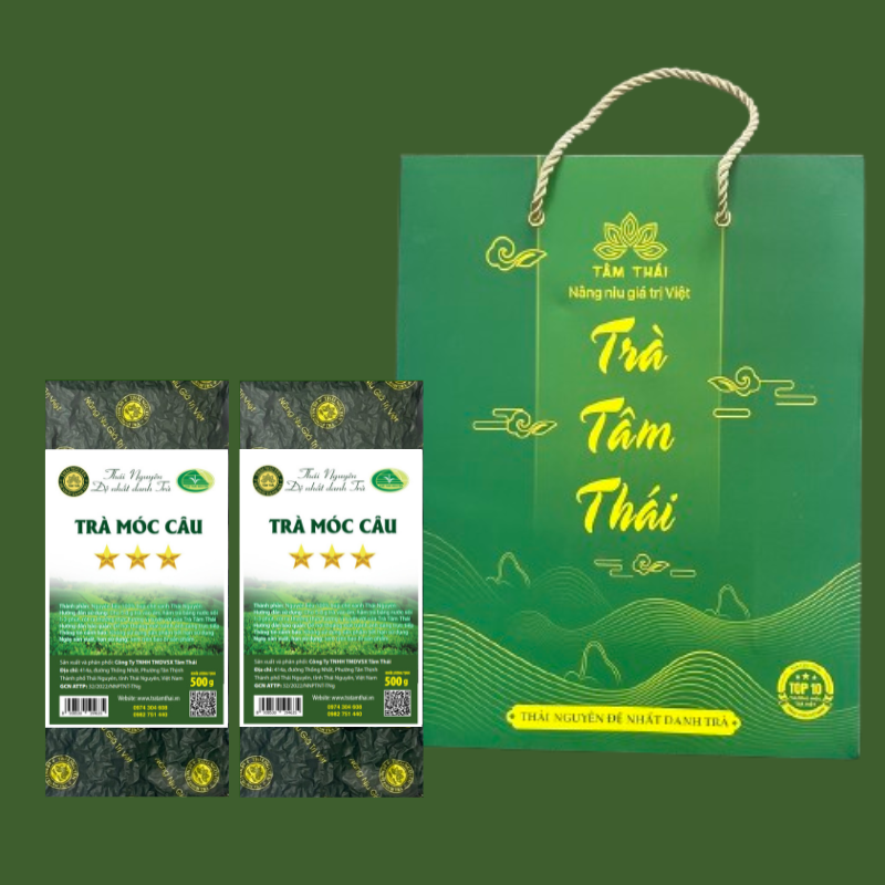 Trà Móc Câu 3 Sao Thái Nguyên 1kg (10 gói 100g) Trà Móc Câu Tân Cương Thái Nguyên