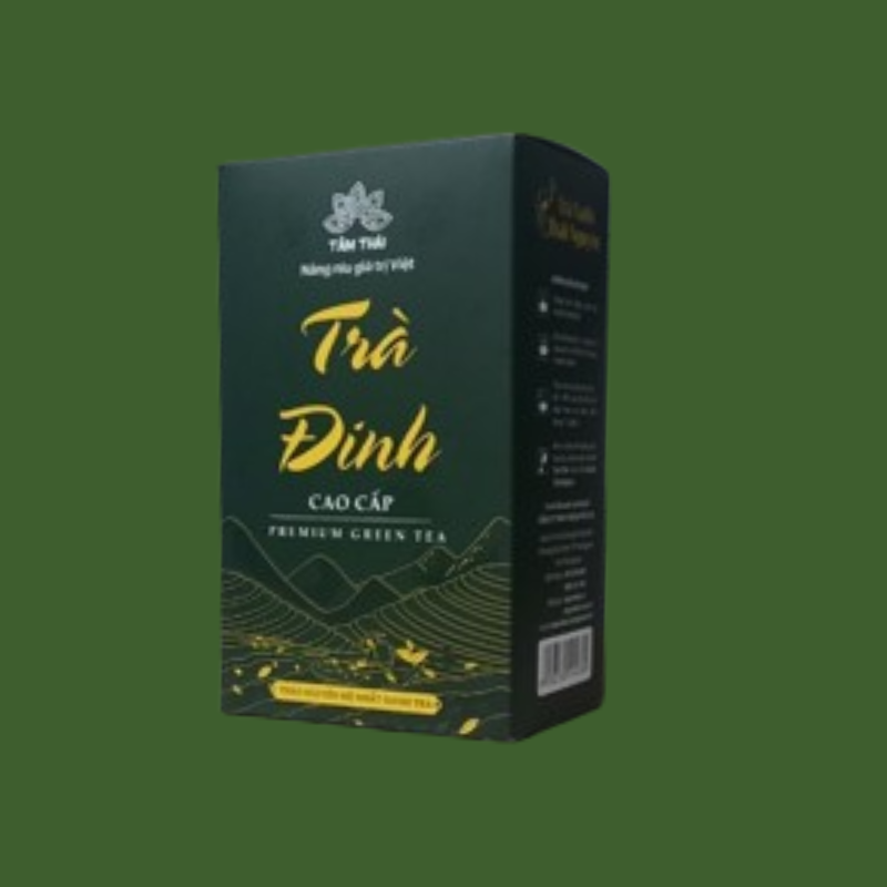 Trà Đinh Cao Cấp Tân Cương Thái Nguyên hộp 200g( 2 gói 100g) Trà Đinh Tâm Thái Hộp 200g