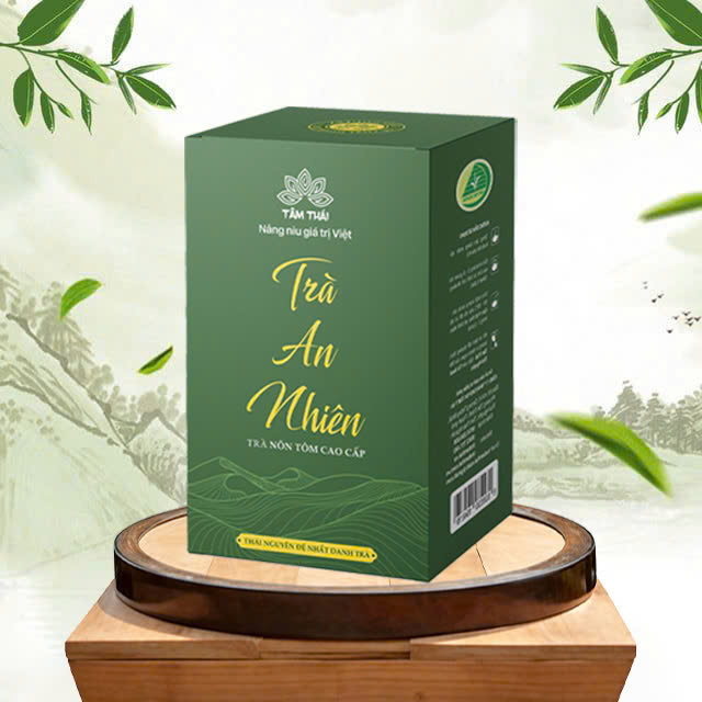 Trà Nõn Tôm Cao Cấp Tân Cương, Thái Nguyên Hộp 200g - Trà An Nhiên Hộp 200g( 2 gói 100g)