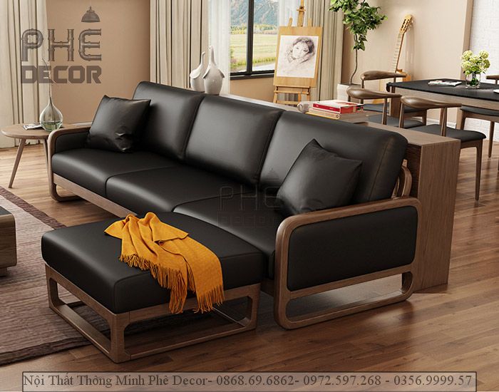 SF01 sofa gỗ bọc da cao cấp: Nếu bạn muốn tìm kiếm một chiếc sofa sang trọng và đẳng cấp thì không thể bỏ qua SF01 sofa gỗ bọc da cao cấp. Với chất liệu gỗ và da cao cấp, chiếc sofa này sẽ mang đến cho không gian sống của bạn một vẻ đẹp tinh tế và đầy cảm hứng.