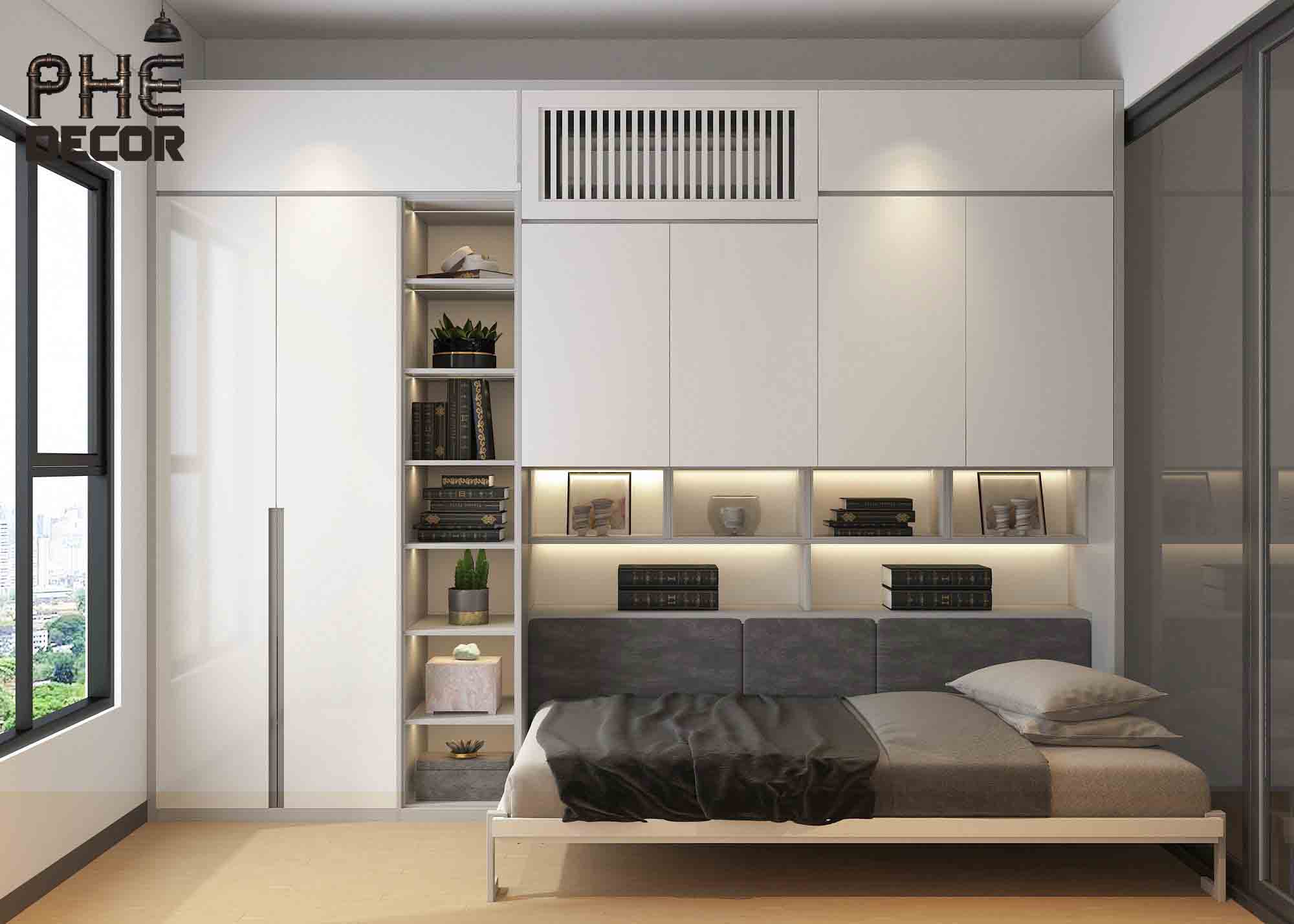 Ý tưởng thiết kế phòng ngủ kết hợp phòng khách đẹp nhất