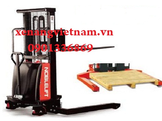 Xe Nâng Bán Tự Động Chân Dạng Tải 1000 Kg Nâng 1600/3500 mm- Hiệu NOBLELIFT