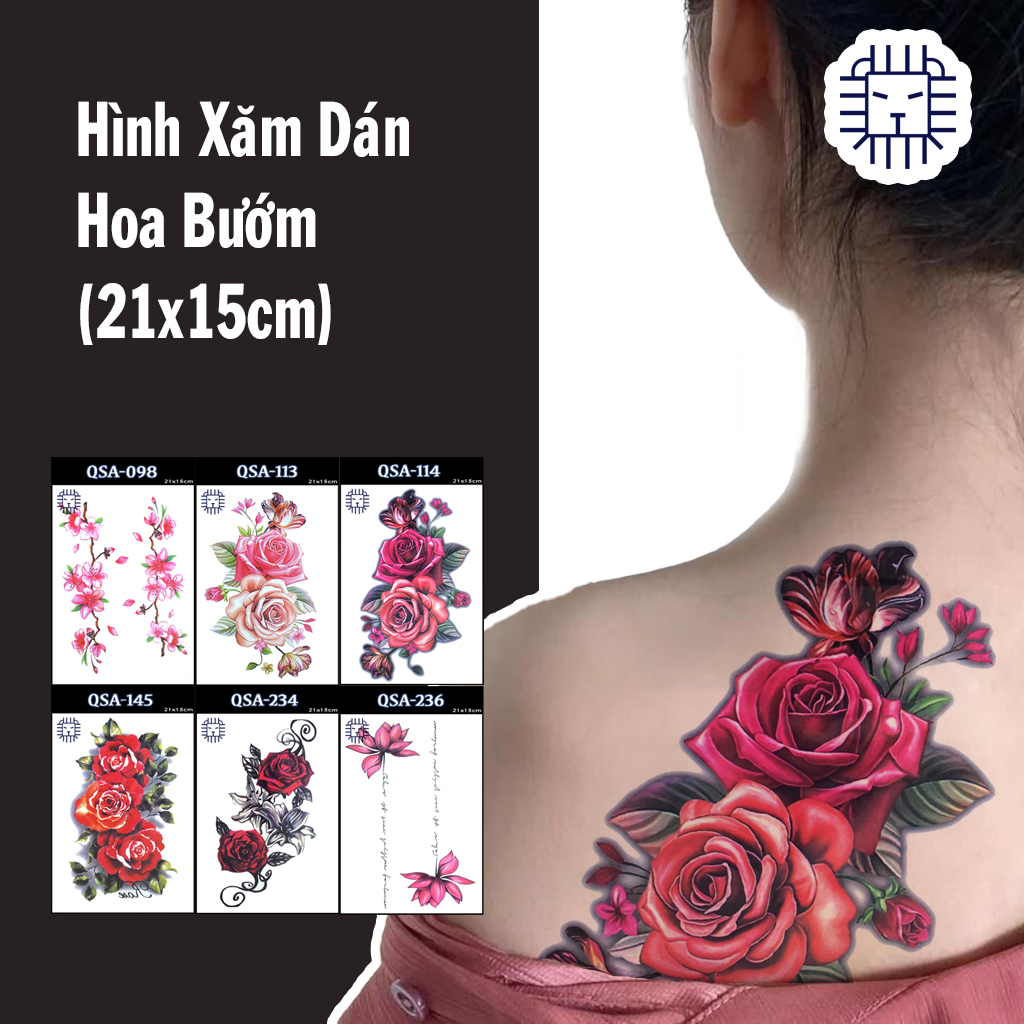 Hình xăm tattoo hoa anh đào X388 có hàng tại Candyshop88