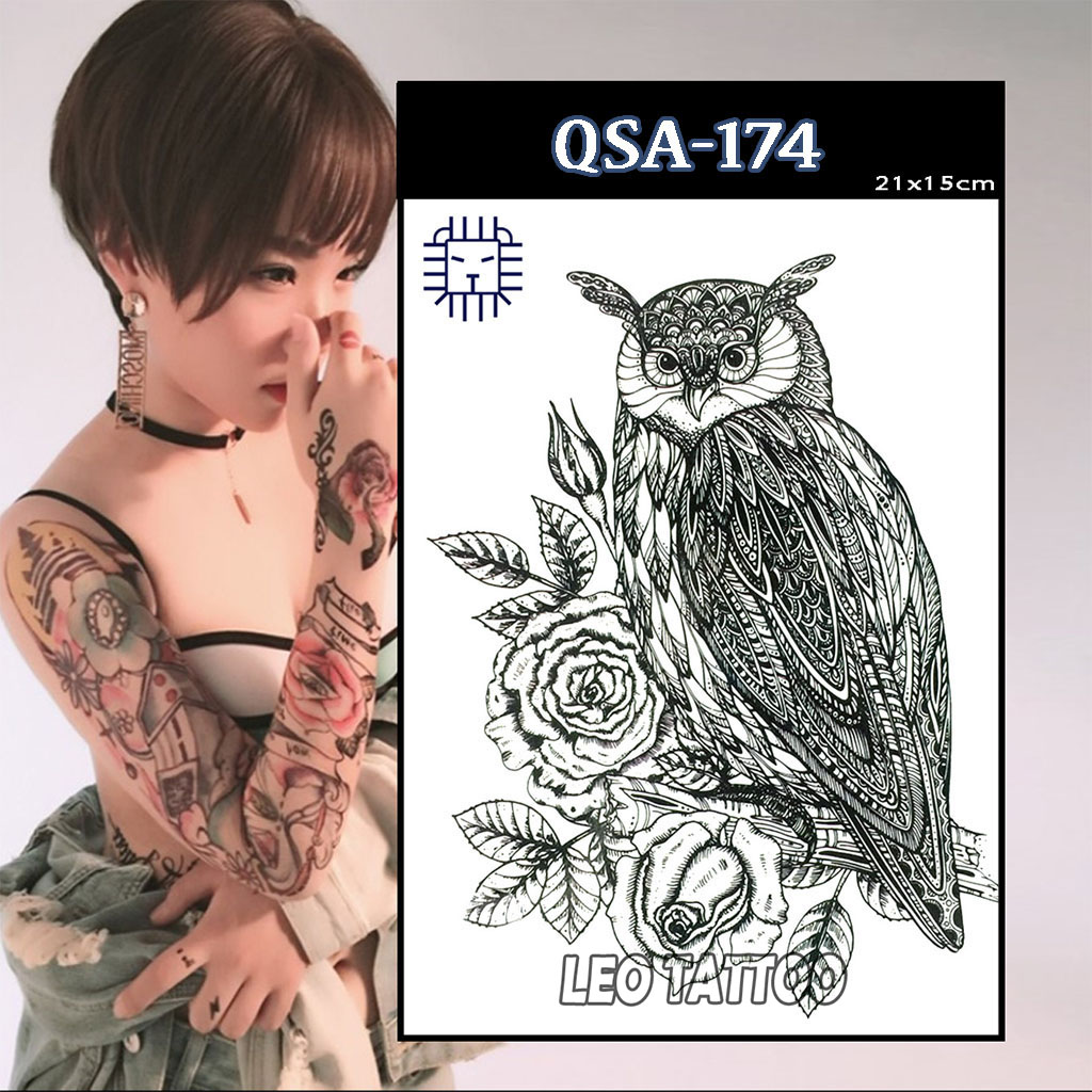 Hình xăm Old school chim cú mèo  Đầu lâu đẹp Ken Biên hòa Tattoo  Biên  Hòa Tattoo