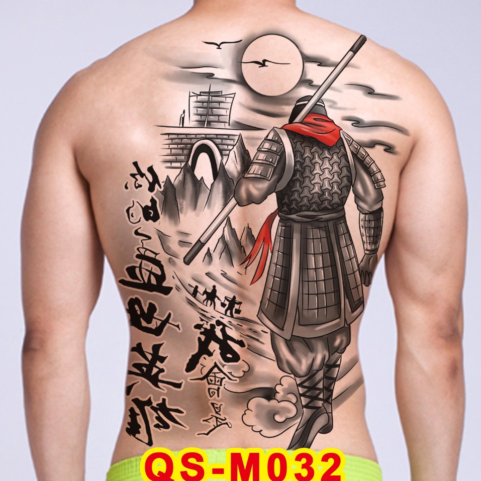Hình Xăm Dán Kín Lưng Ngộ Không Qsm032 (32X48Cm) Leo Shop