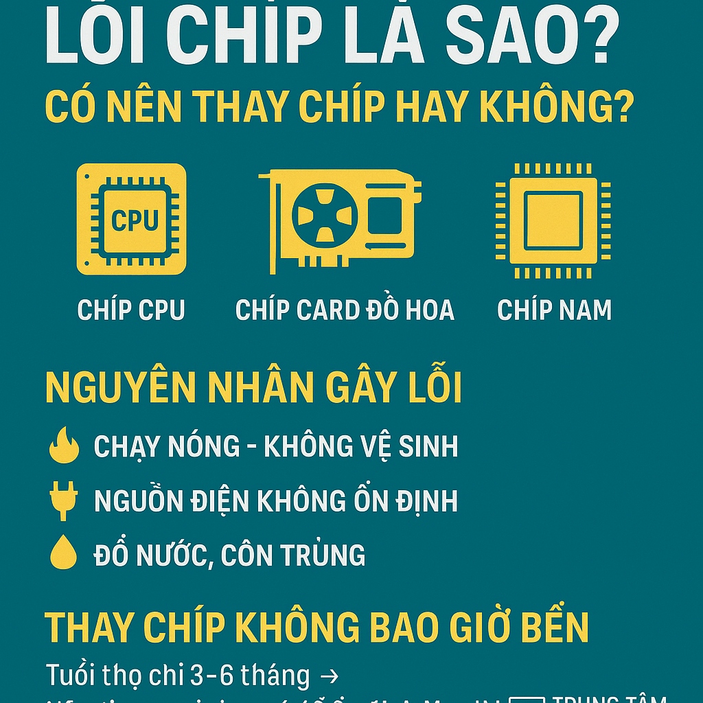 Máy laptop lỗi chíp là sao? Có nên thay chíp không?